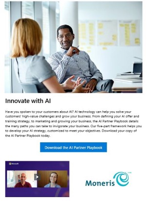 Quarterly partner newsletter - Identifies key opportunities for partners to integrate artificial intelligence in their customer journeys.